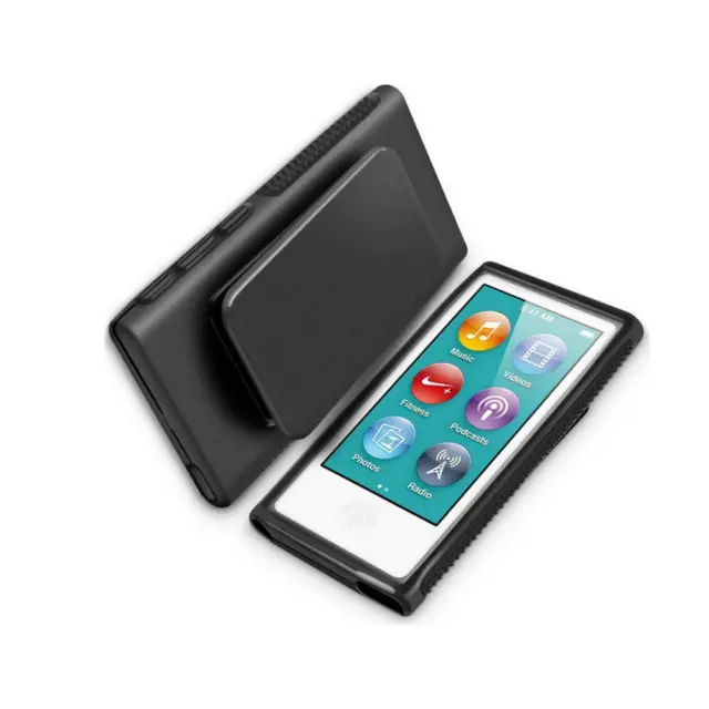 Funda protectora de gel con clip de cinturón de poliuretano termoplástico para iPod Nano 7a generación 7G cubierta cubierta carcasa 3