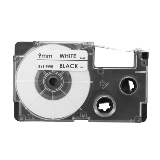 3 Pack 9mm Black on White Label Tape Label Maker Compatible with -120,8069