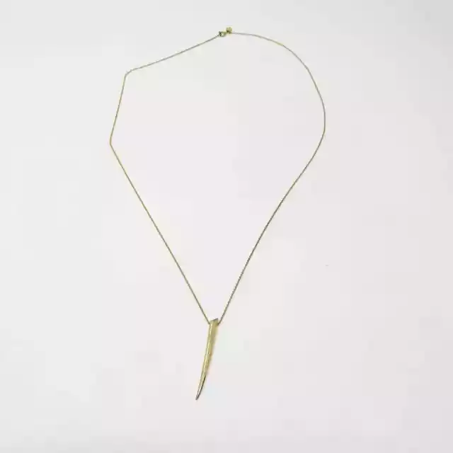 Gorjana Elora Horn Charm Necklace Gold Plated Pendant Chainlink Minimalist