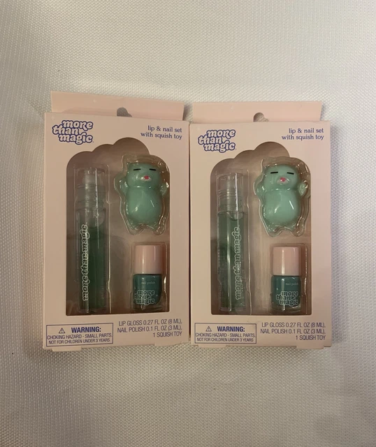 More Than Magic Lip & Nail Set with Squish Toy - Set of 2, New