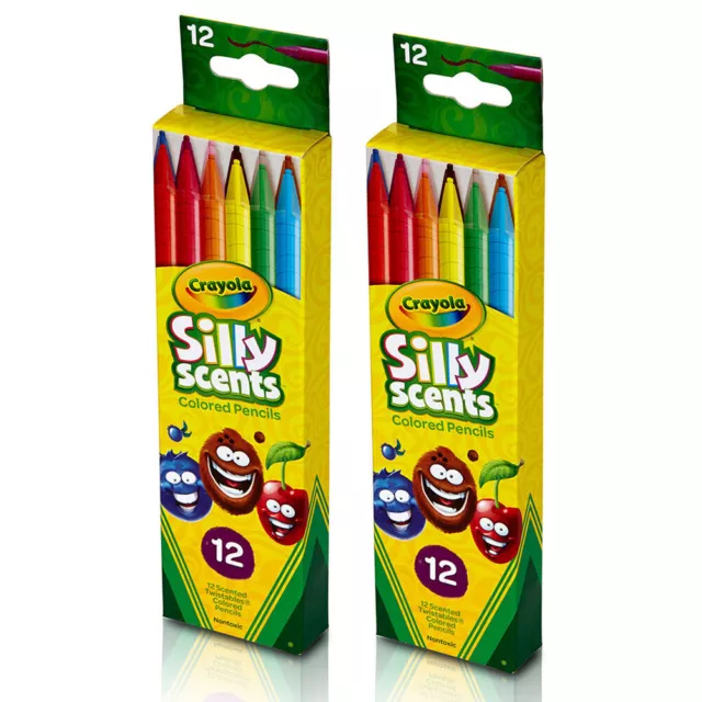 24x Crayola Silly Scents Twistables Coloured Pencils Drawing Art/Craft Kids 5y+