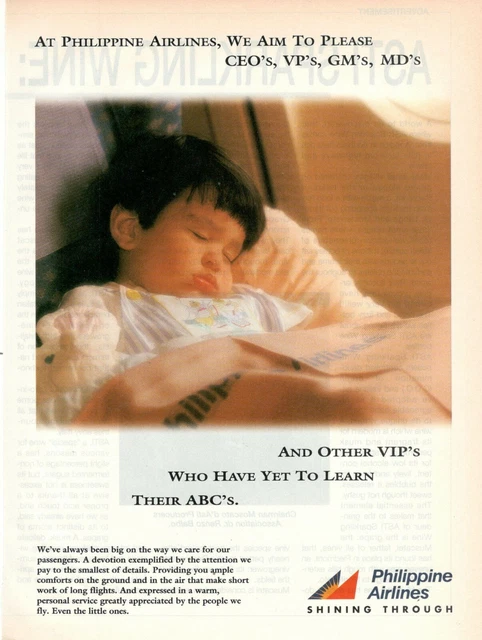 Philippine Airlines 1993 Advertising 'Vintage We Aim To Please