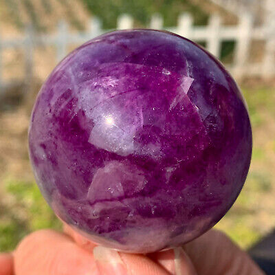 210G  Natural feather colored fluorite ball quartz crystal ball