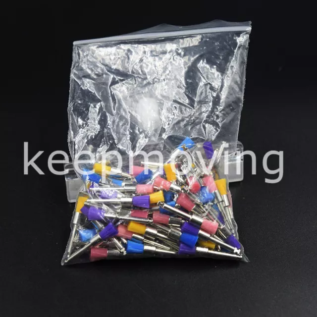 100 Pcs Mixed Color Nylon Latch Flat Dental Polishing Polisher Prophy Brush 2