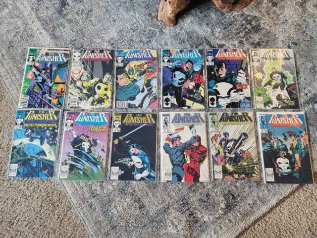 Lot of The Punisher #1 - #12 from 1987 Unlimited Series Marvel not CGC