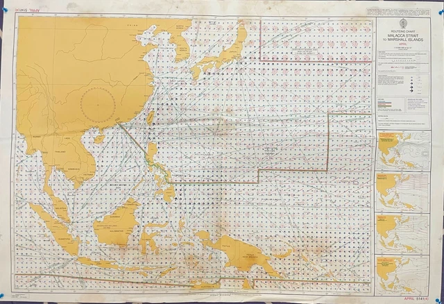 5141 Routering Chart ADMIRALTY 5141(4) ROUTEING Chart MALACCA STRAIT TO MARSHALL ISLANDS Map ...