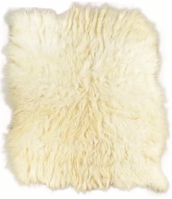 Öko Island Lammfell Teppich 230 x 200 cm langwollig Fellteppich eco lambskin rug