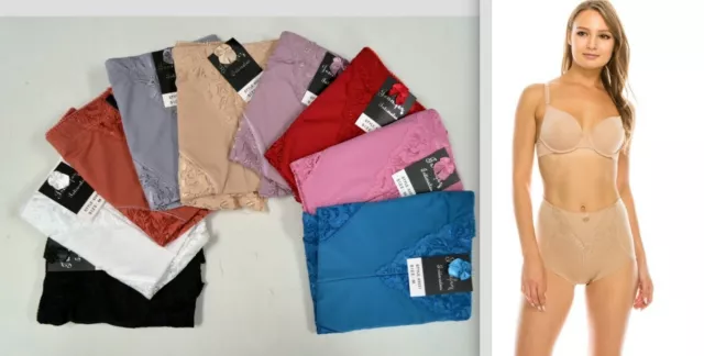 Women's Tummy Smoothing Sexy Lace Thong T-back Shapewear Panties