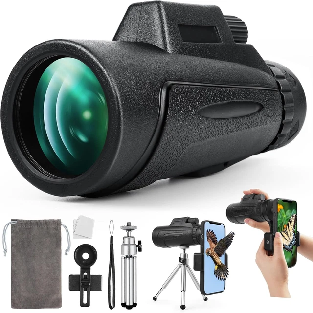 12X50 HD Monocular Telescope for Smartphone, Monoculars for Adults High Powered