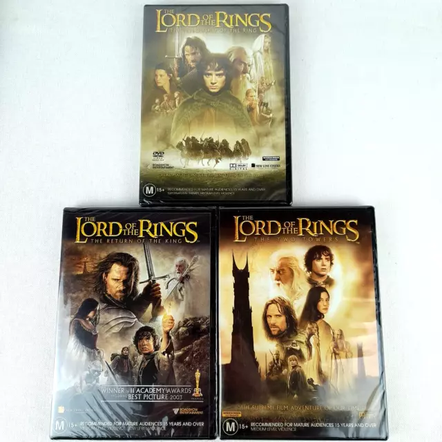 Lord Of The Rings, Trilogy DVDs, Elija Wood, Orlando Bloom, Region 4.