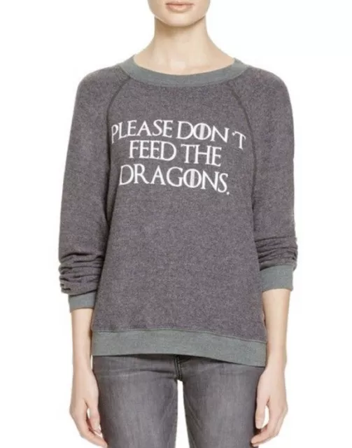 Medium Wildfox Please Don't Feed The Dragons Sweatshirt Game of Thrones Rare