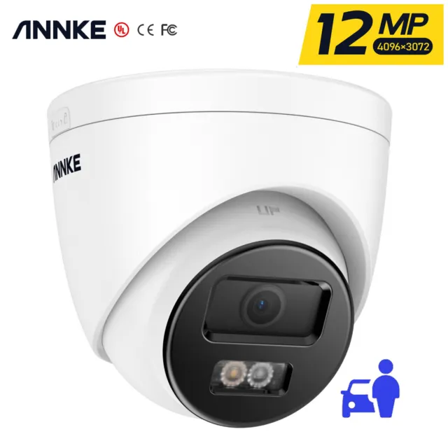 ANNKE 12MP POE AI IP Überwachungskamera Aussen Mit Audio Farbe Nachtsicht H.265+