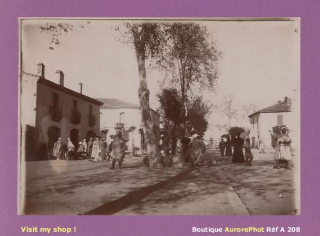 Photo 1890, Algérie, Rue D'une Ville À Identifier, Afrique Du Nord  -A208