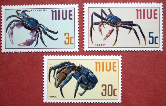 Niue (1970) Shell Fish / Crabs / Crustaceans - Mint (MNH)