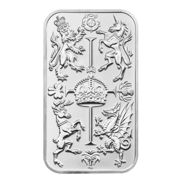 The Royal Celebration 1oz Silver Bullion Minted Bar Limited To 70,000 Bars A.