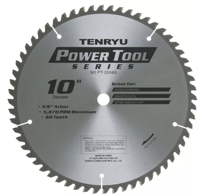 Tenryu PT-25560 10" 60t atb carbide blade