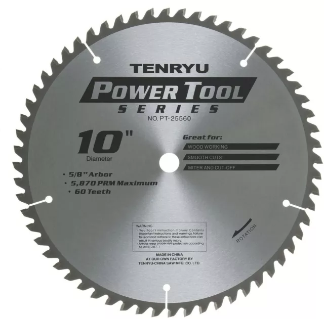 Tenryu PT-25560 10" 60t atb carbide blade Tenryu PT-25560 10" 60t atb carbide blade