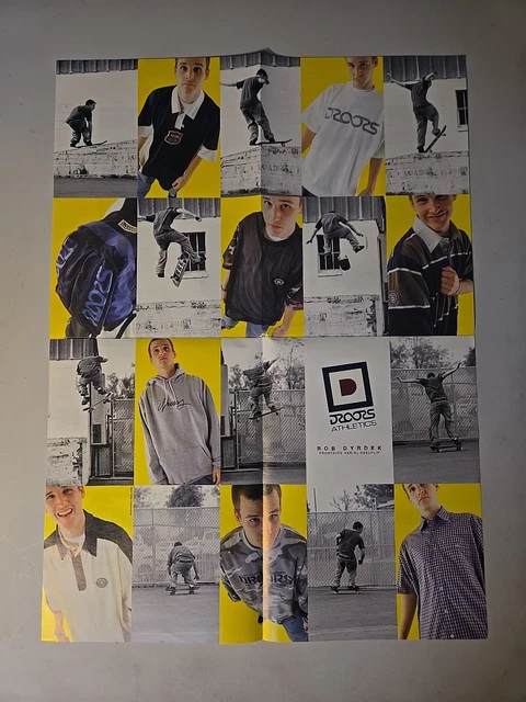 ROB DYRDEK DROORS Athletics Skate Skateboard Poster Vintage 90's