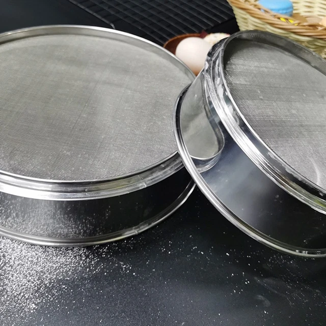 15 cm Tamis à farine rond en acier inoxydable, tamis à mailles fines 15 cm Tamis à farine rond en acier inoxydable, tamis à mailles fines