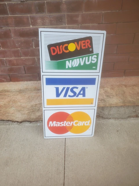 VINTAGE DISCOVER NOVUS Visa MasterCard Flange Double Sided