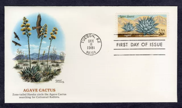 1981 Stamp #1943 Agave Cactus FDC Fleetwood