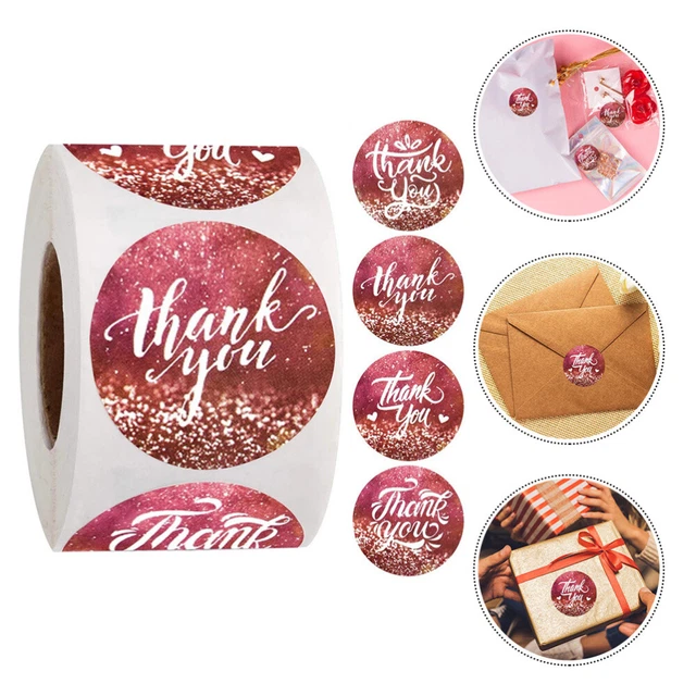 Präsentieren Geschenk Aufkleber Danke Kreis Etiketten Abdichtung Paster 5