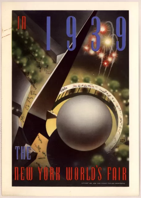 1939 New York World's Fair Vintage Style Travel Poster - 11x17 world of tomorrow