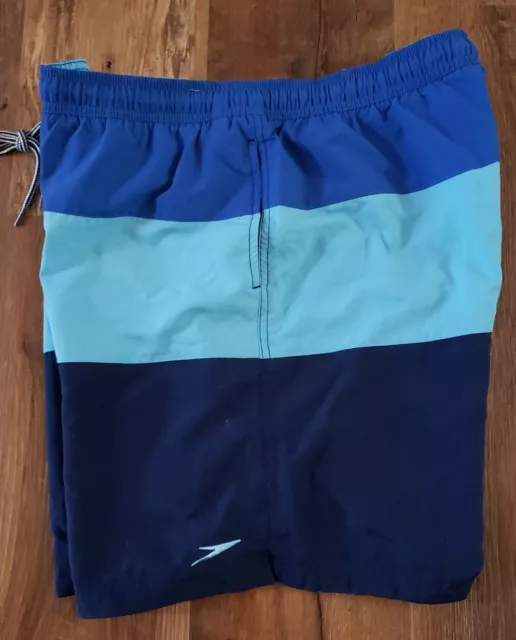Speedo Mens Blue Baggies Board Shorts Swim Trunks Lined Size Xl With Pockets