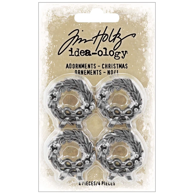 Adornos de metal Idea-Ology 4/paquete-navidad -TH94300