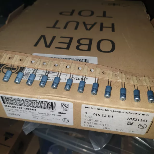 BC PHILIPS VISHAY 013 22uF 50v LOW ESR LOW NOISE HIEND CAPS FOR AUDIO! 24pcs