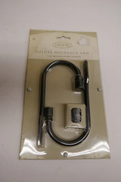 Decorative Window Hardware: Holdback Arms for drapes & Curtains  Black Color