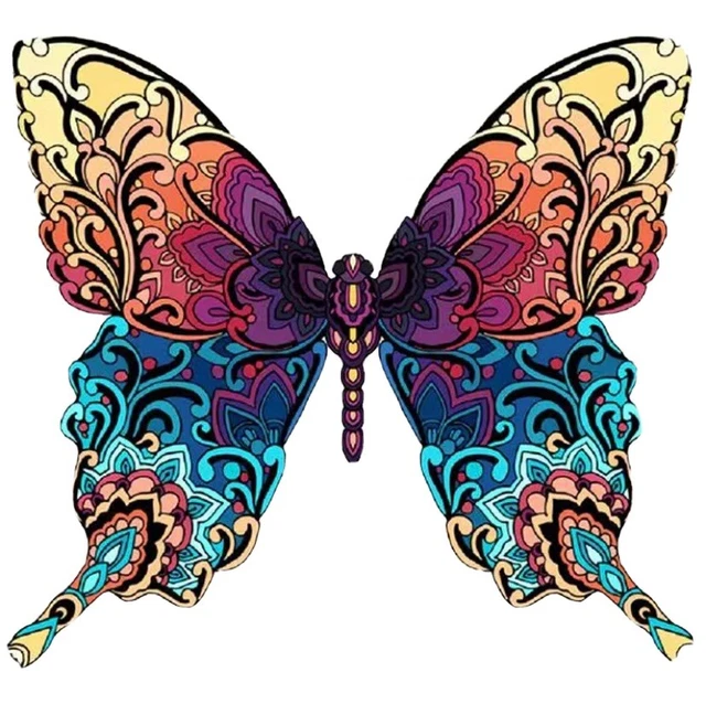 Butterfly jigsaw wooden puzzles for adults, irregular unique shaped wood puzzles