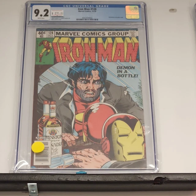 Iron Man 128 (CGC 9.2) Classic Tony Stark alcoholism cover 1979 Marvel