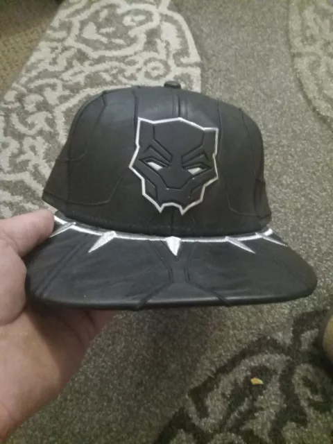 Marvel Comics Black Panther Movie Faux Leather Snapback Hat Metal Heavy