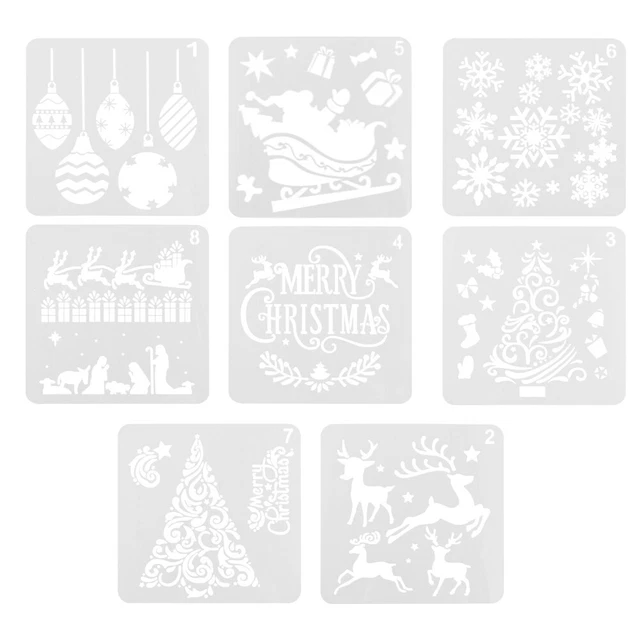 24 Pcs Dekorative Zeichnung Vorlage Urlaub Schablone Diy Weihnachten Schablone 2