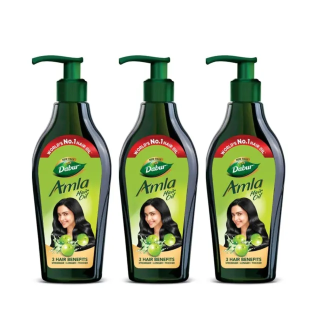 Aceite para el cabello Dabur Amla - 550 ml (paquete de 3) | Para cabello...