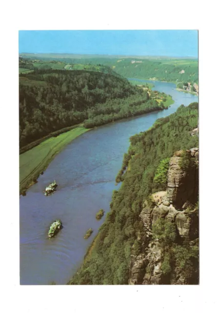 AK Ansichtskarte Sächsische Schweiz / Blick von der Basteiaussicht