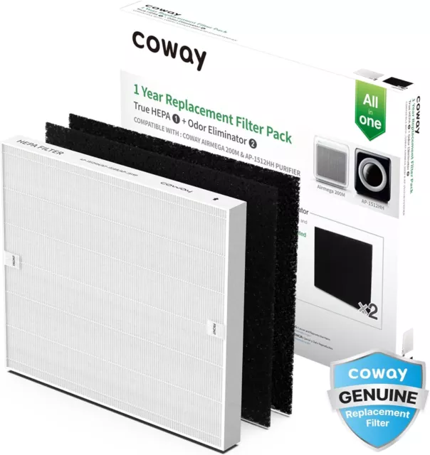 Replacement Filter Pack for Coway AP-1512HH: HEPA & Carbon Filters Accessories