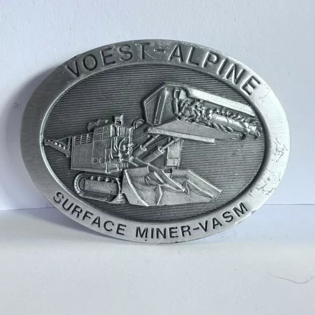 Vintage Belt Buckle Voest-Alpine Surface Miner-Vasm Heavy Machinery