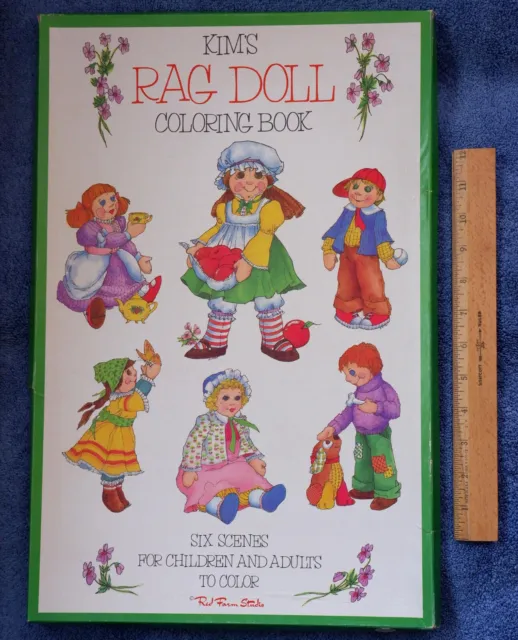 Kim's Rag Doll Coloring Book by Red Farm Studio Six Scenes NEW
