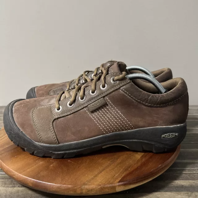 KEEN MENS SIZE 11.5 Austin Oxford Shoes Brown Lace Up Hiking Outdoor ...