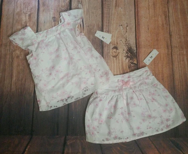 Set camicia e gonna floreale Iz Byer California taglia ragazza 6X ** Nuovo con etichette**