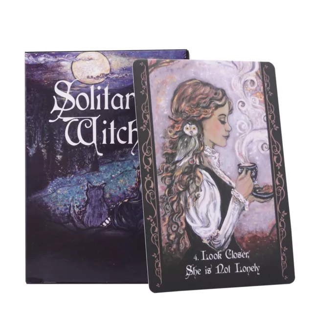 Tarot Cards Solitary Witch Oracle Board Game 45 Cards Divination Tool