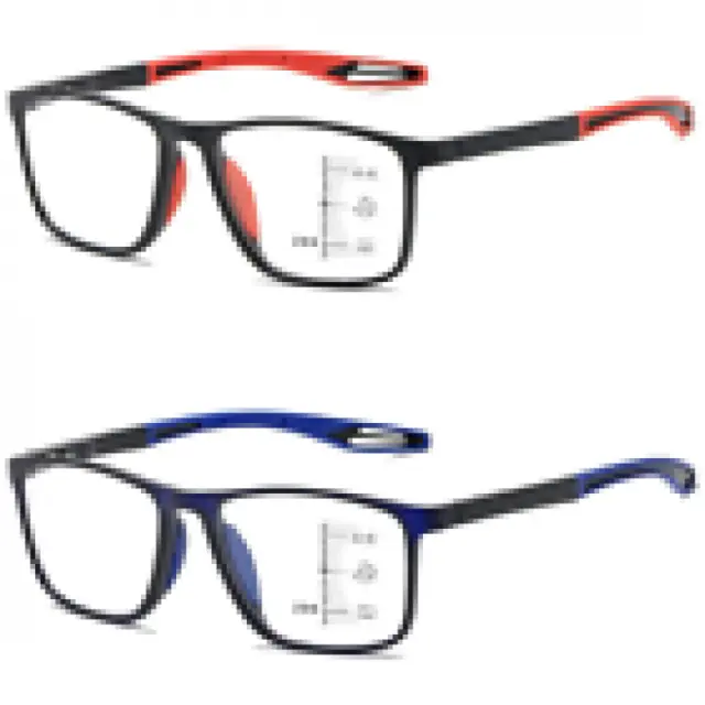 Gafas de Lectura Multifocales Antiluz Azul Lentes Progresivas TR90 Ultraligeras