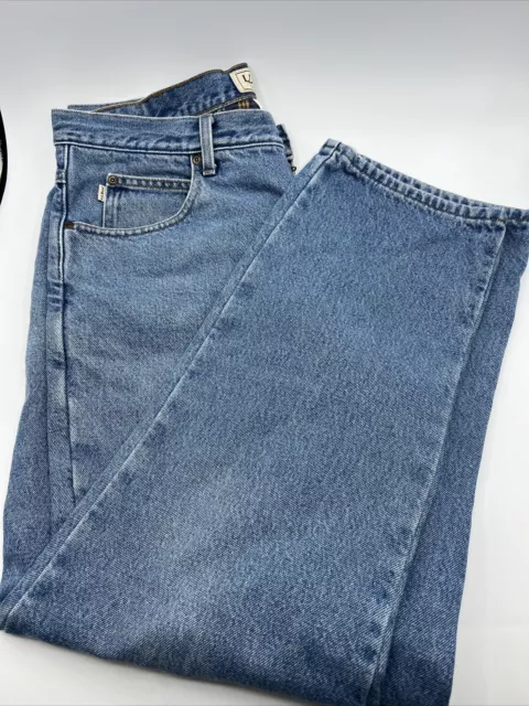 LL BEAN MEN'S Flannel Lined Jeans 35 X 29 Blue Medium Wash Classic Fit ...