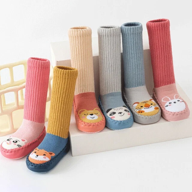 Scarpe fuzzy Pantofole cartone animato Calzini antiscivolo per bambini
