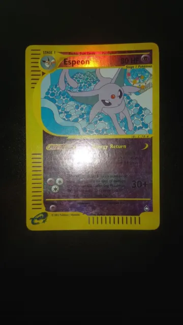 Pokemon Espeon Aquapolis 11/147 Reverse Holo ENG LP No Shining Crystal Charizard