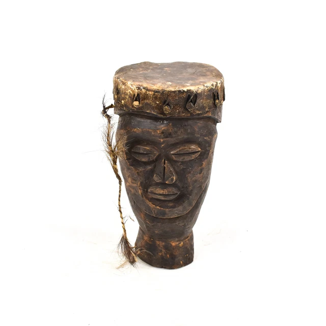 Tambor Djembe de dos caras West Asante Ghana Arte Africano
