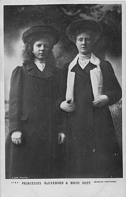 Postcard Royalty  Princesses Alexandra & Maud Duff