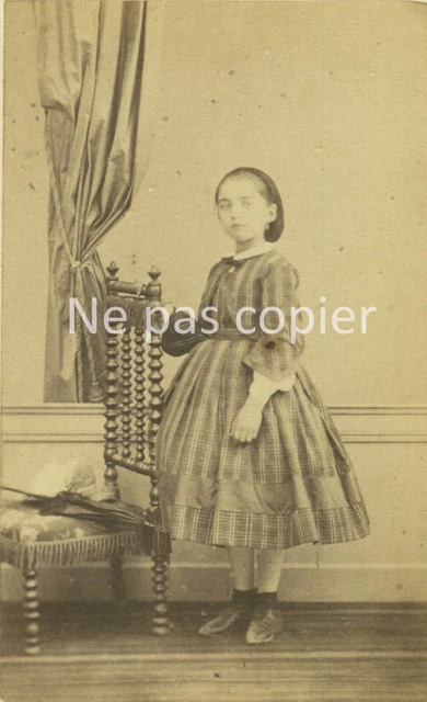 Jeune Fille Kabyle Porteuse - Photo CDV Vers 1865 - Cairol Oran - Algérie Orientalisme
